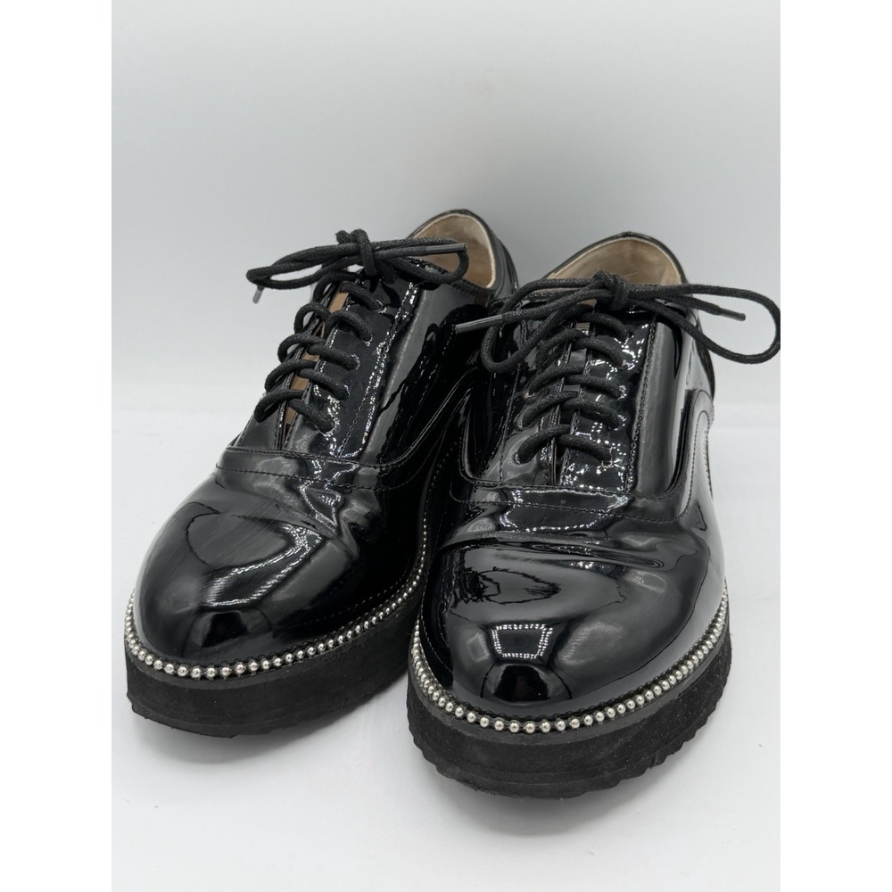 Torrid Women's Black Patent Oxford Platform Lace Up Shoes Size 10 WW